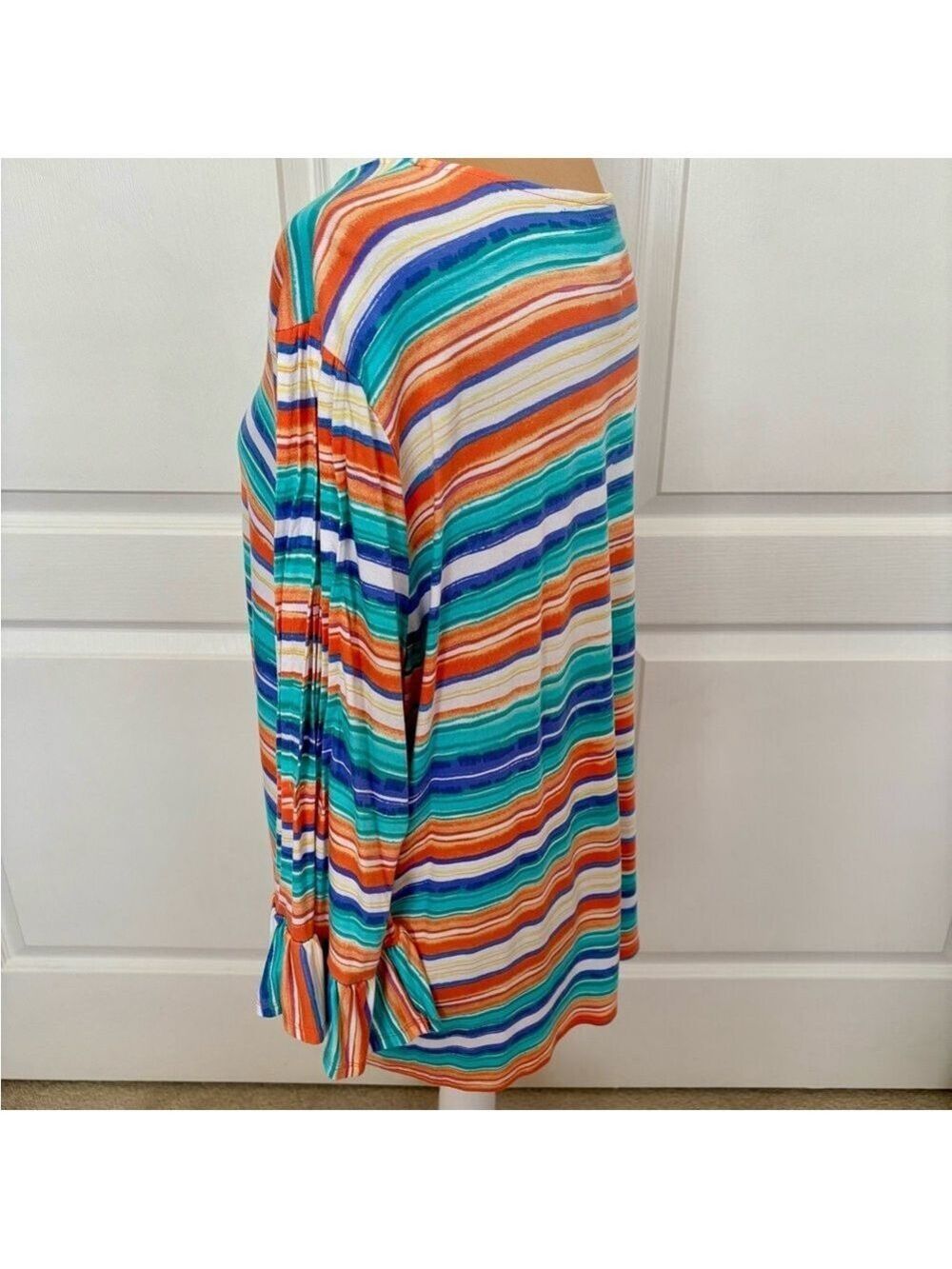 Ruby Rd Multicolor Stripe Blouse XL - Picture 8 of 10